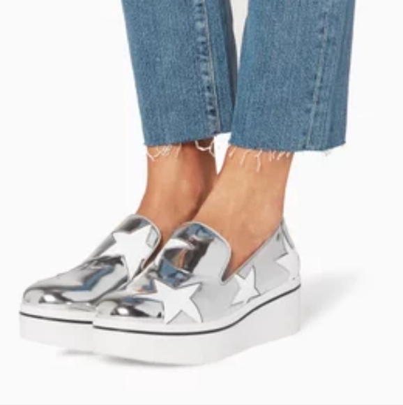 Stella McCartney Star Binx Slip-on Loafers Platform Sneakers Sz 36 US 6 Peach - Picture 16 of 16